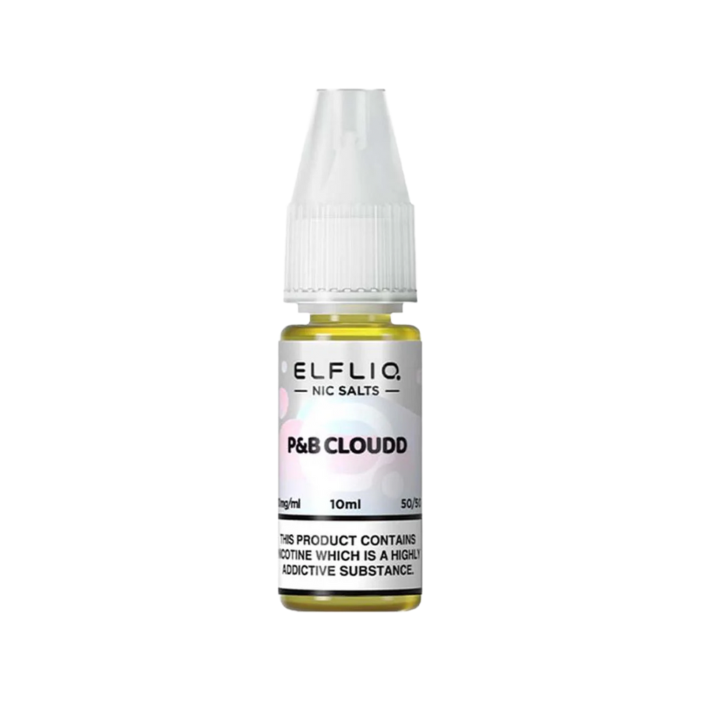 elfliq by elfbar nic salts 10ml p and b cloud