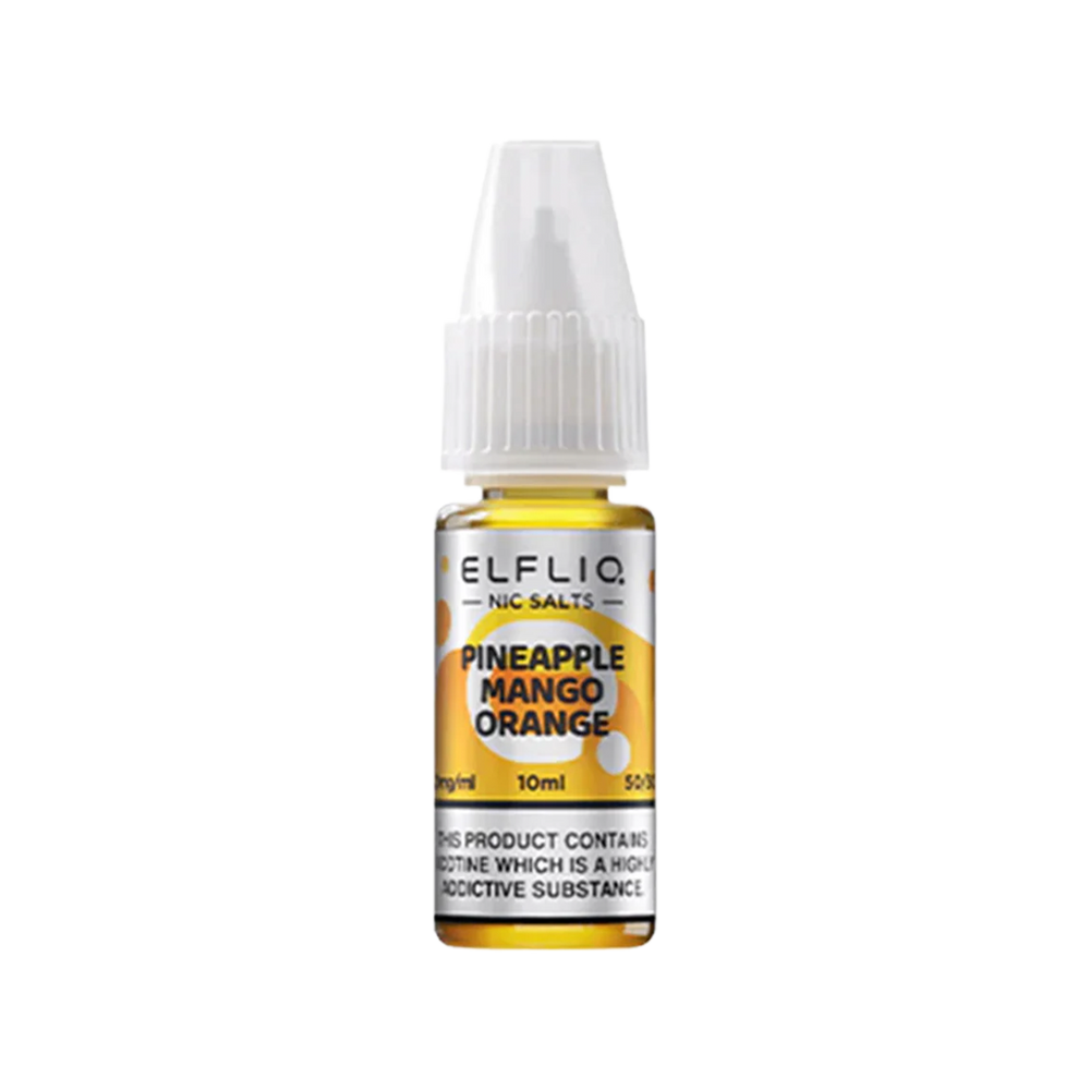 elfliq by elfbar nic salts 10ml pineapple mango orange