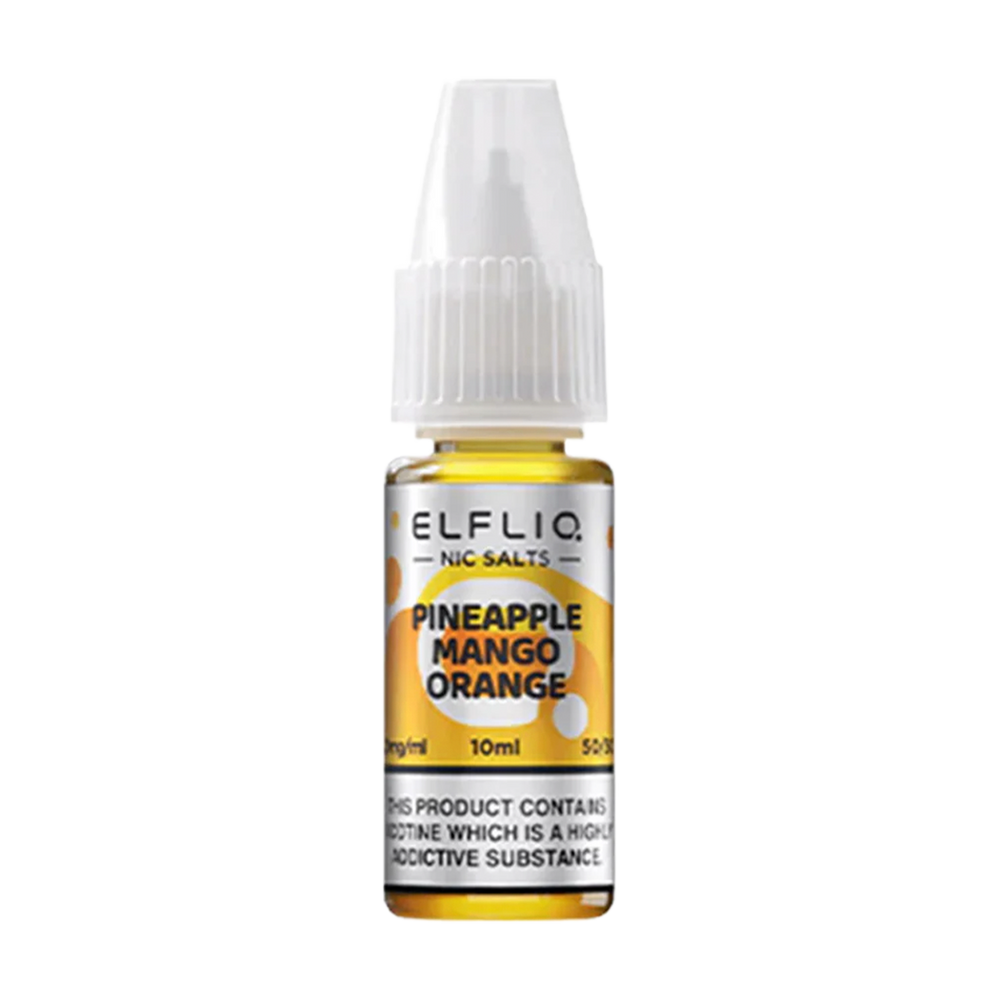 elfliq by elfbar nic salts 10ml pineapple mango orange
