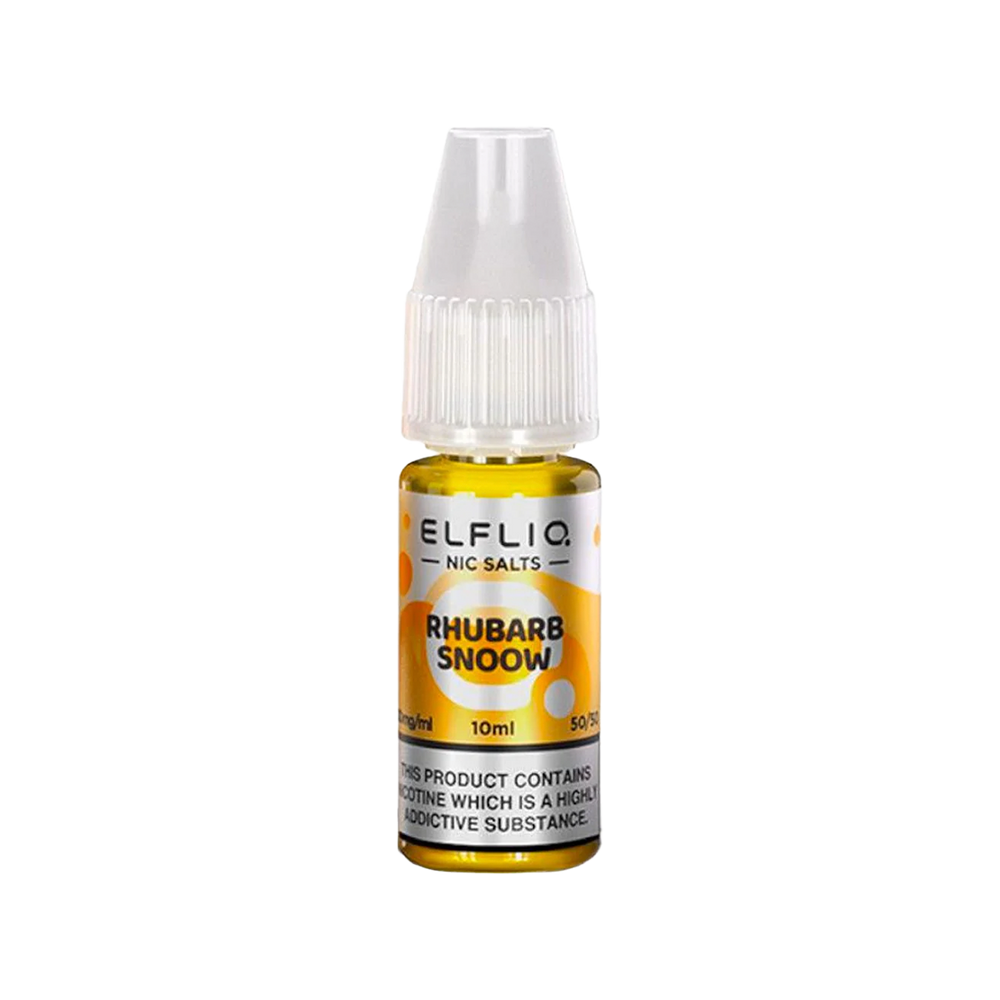 elfliq by elfbar nic salts 10ml rhubarb snoow