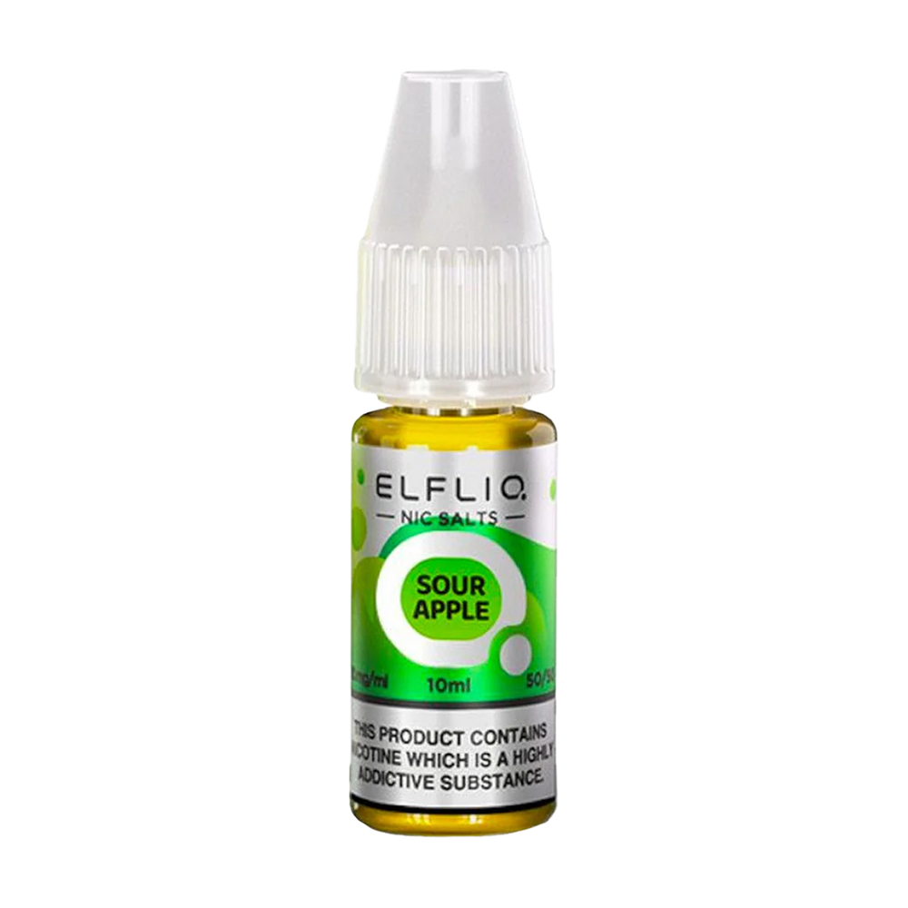 elfliq by elfbar nic salts 10ml sour apple