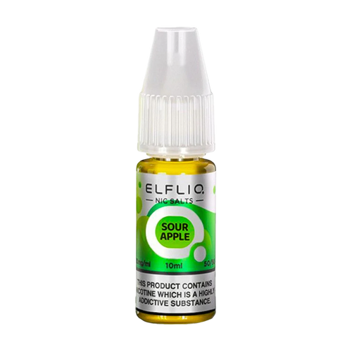 elfliq by elfbar nic salts 10ml sour apple