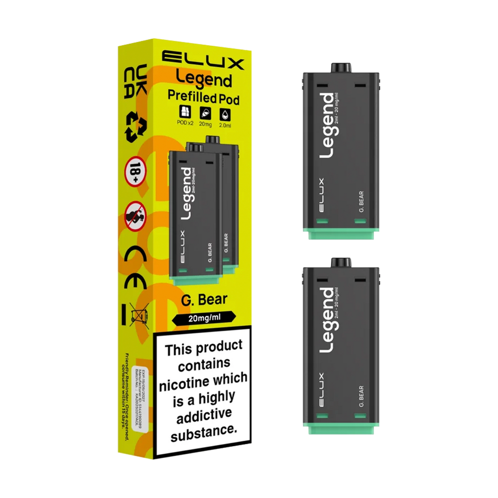 G. Bear Elux Legend 1500 Pods – Vape Shop