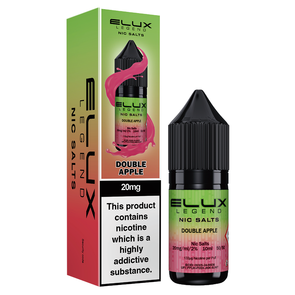 vape kits complete with nicotine Double Apple Nic Salt by Elux 10ml – Vape Shop