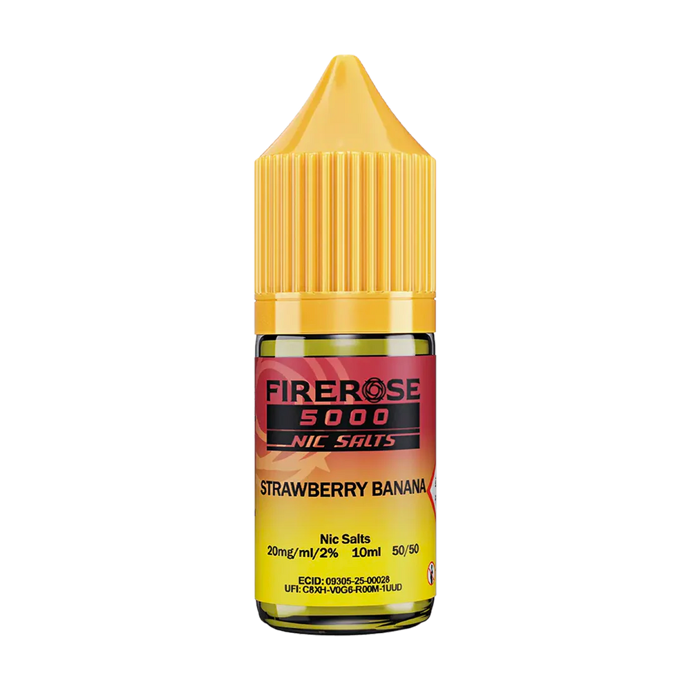 elux fire rose 5000 nic salt eliquid strawberry banana