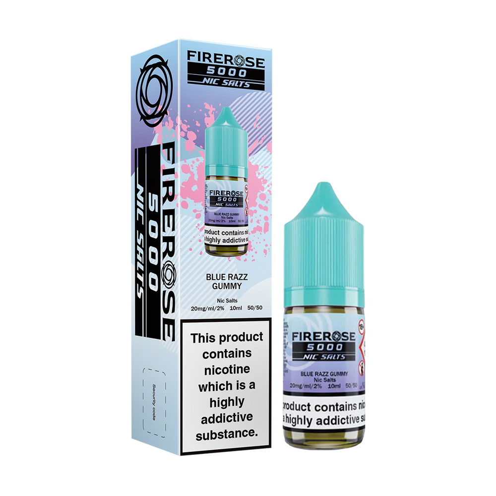 elux firerose 5000 nic salt blue razz gummy