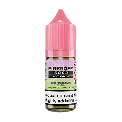 elux firerose 5000 nic salt eliquid bubblegum airways