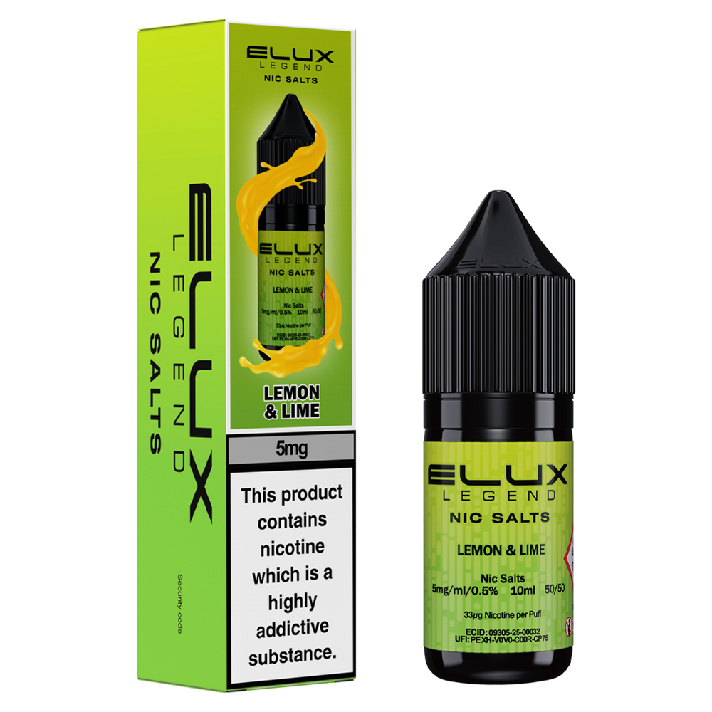Lemon and Lime Nic Salt by Elux 10ml 5mg