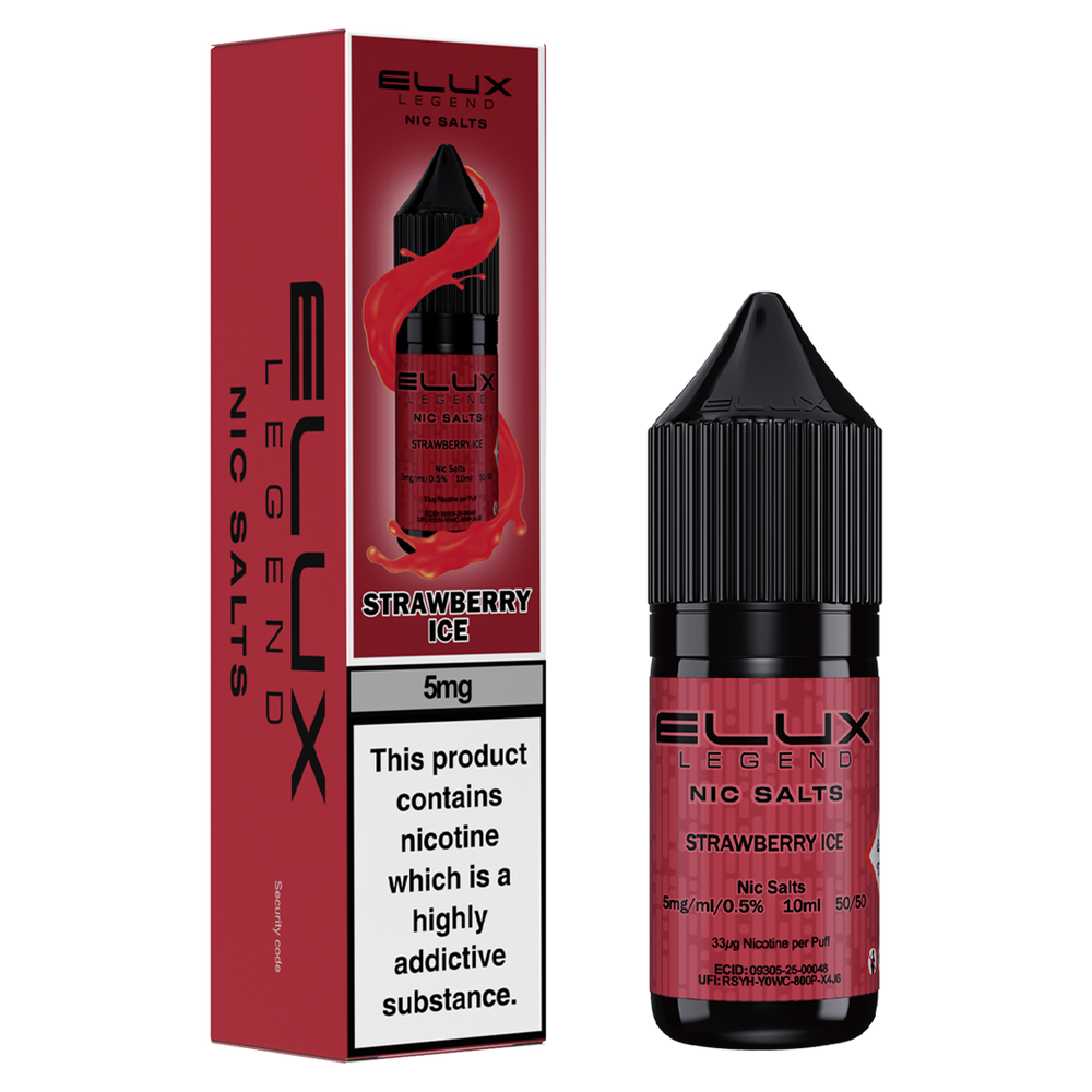 Strawberry Ice Nic Salt by Elux 10ml 5mg