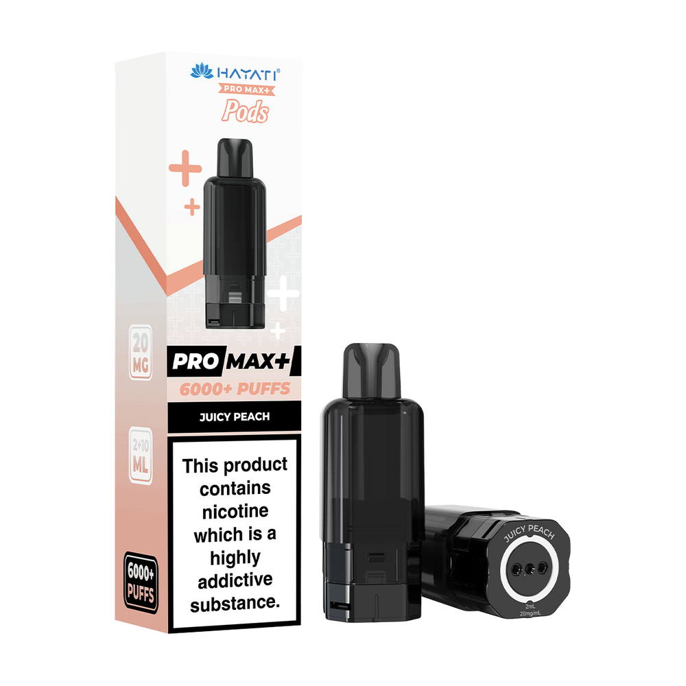 hayati pro ultra cherry ice peach mango Hayati Pro Ultra Plus 25K Prefilled Pod Kit