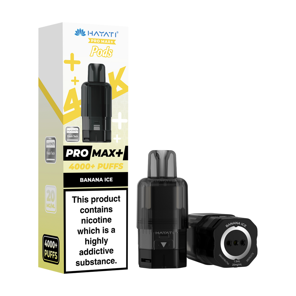 hayati pro max plus 4000 refills banana ice