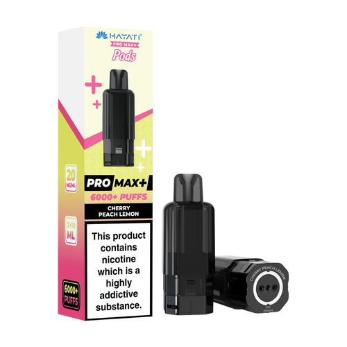 hayati pro max plus 6000 pods cherry peach lemon