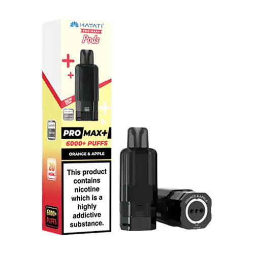 hayati pro max plus 6000 pods orange and apple