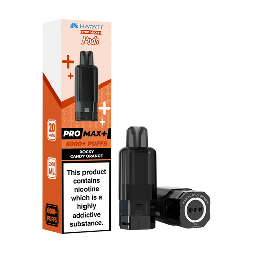 hayati pro max plus 6000 pods rocky candy orange