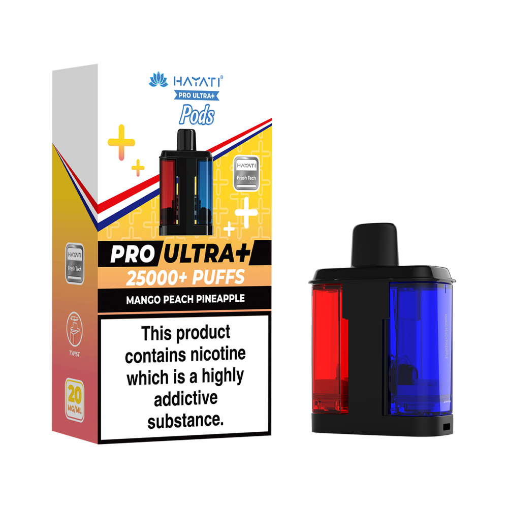 hayati pro ultra plus pods mango peach pineapple