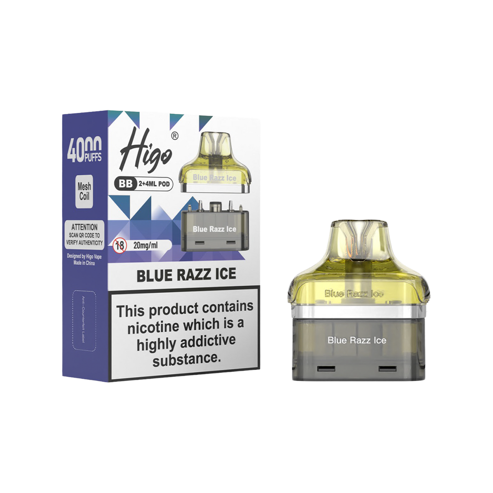 Higo BB 4000 Refill Pack | Prefilled Pods | 20mg Nic Salt Vape Shop Higo BB 4000 Refill Pack | Prefilled Pods | 20mg Nic Salt Vape Shop