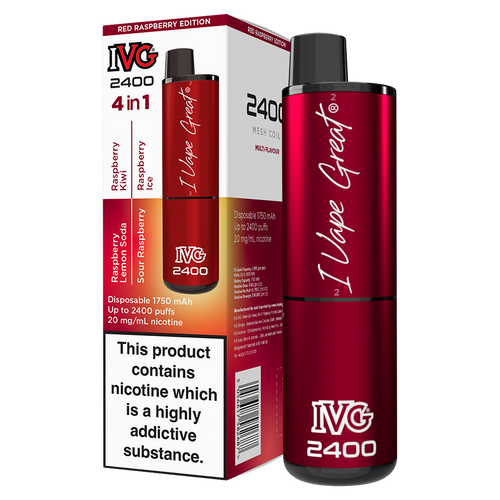 Red Raspberry Edition IVG 2400 Disposable Device