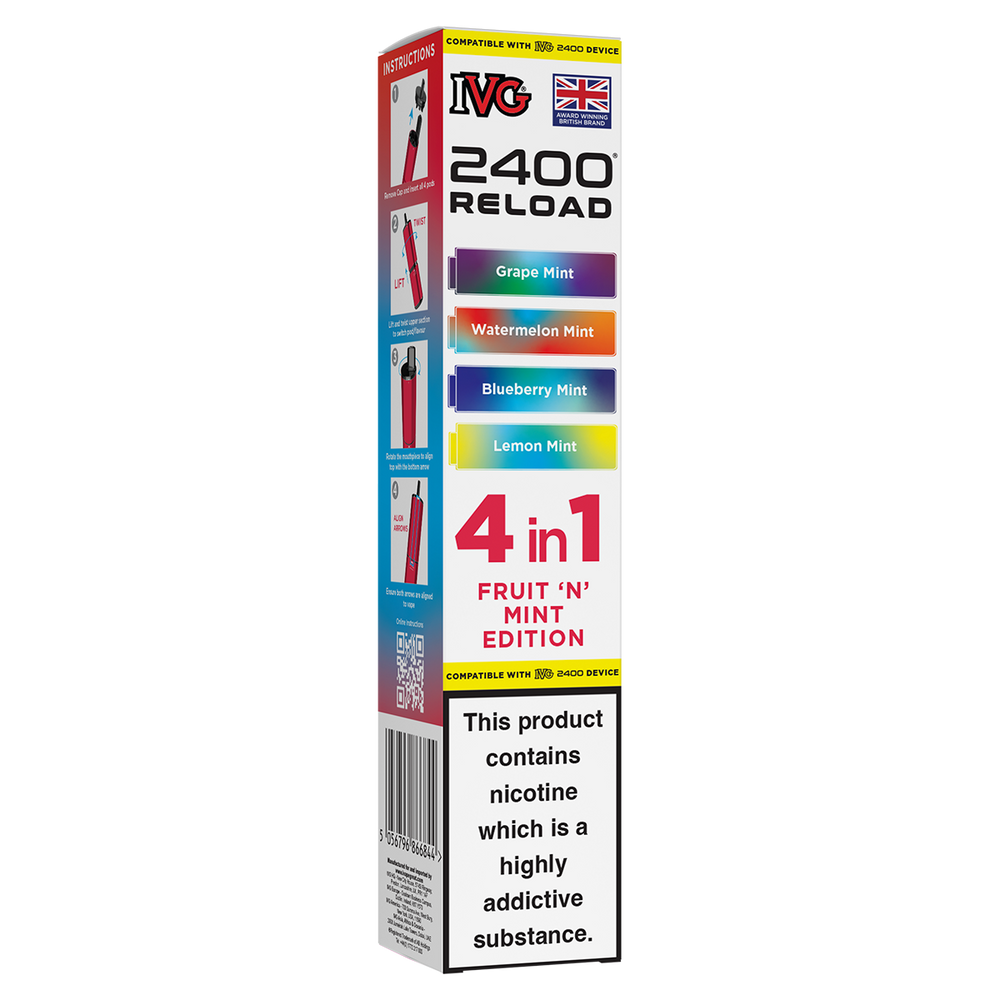 Fruit 'N' Mint Edition IVG 2400 Refill Pods Vape Shop Fruit 'N' Mint Edition IVG 2400 Refill Pods Vape Shop