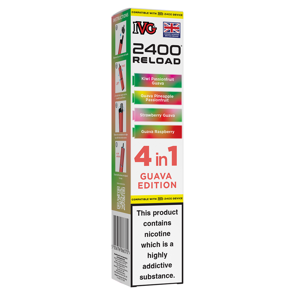 Guava Edition IVG 2400 Refill Pods  Vape Shop
