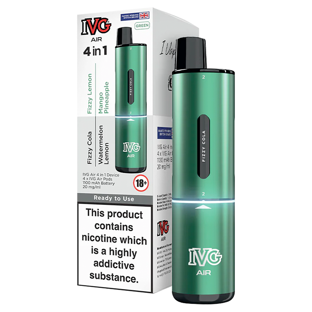 Black Edition IVG Air 4 in 1 Vape Kit | 2400 Puffs  Vape Shop