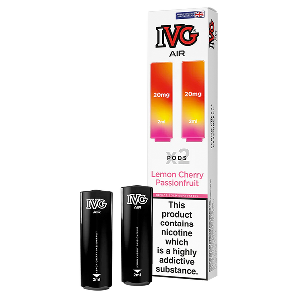 Lemon Cherry Passionfruit IVG Air Replacement Pods – Vape Shop