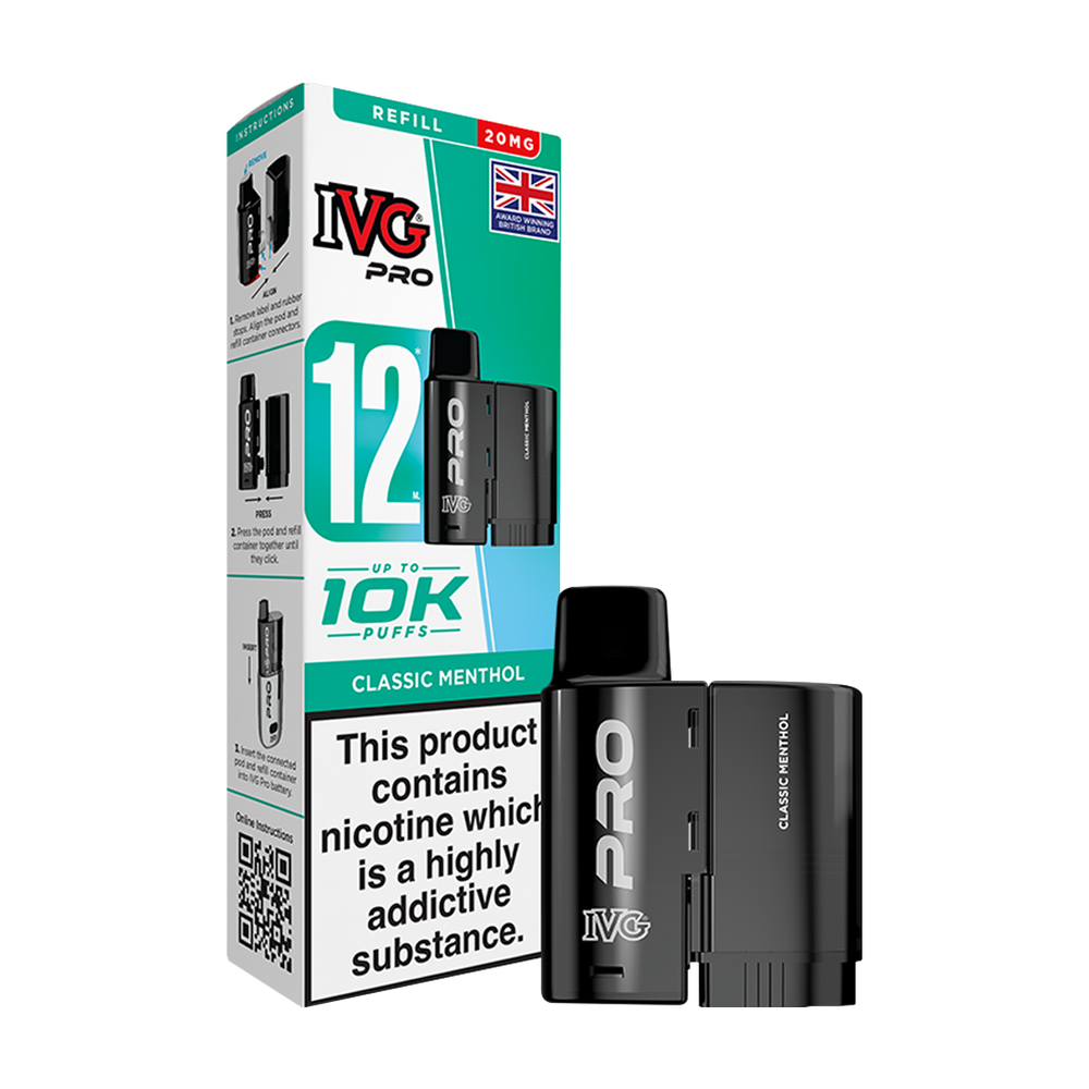 ivg pro no nicotine IVG PRO 12 ZERO NICOTINE PRE-FILLED PODS