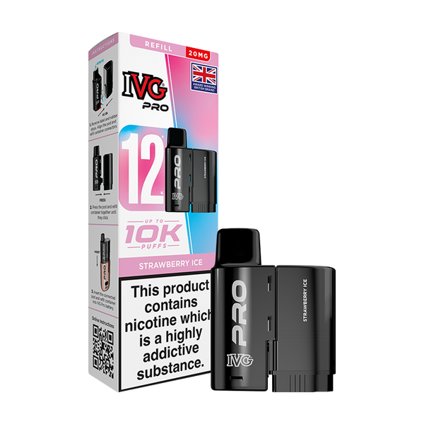Strawberry Ice IVG Pro 12 Refill Pack