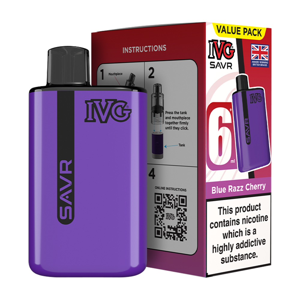 ivg savr starter vape kit 20mg IVG SAVR Prefilled Pod Vape Kit 3000 Puffs