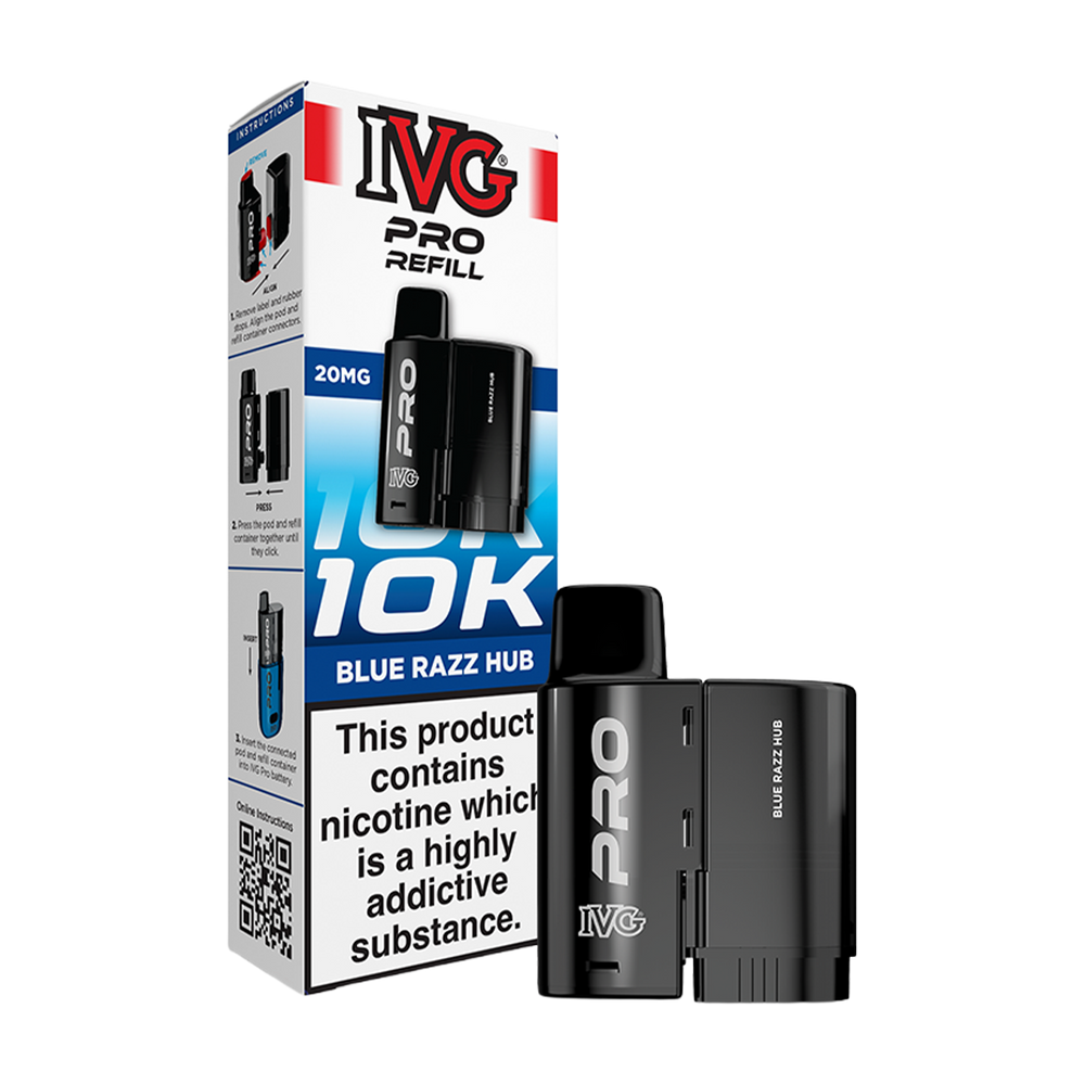 ivg pro 12 refill blue razz hub