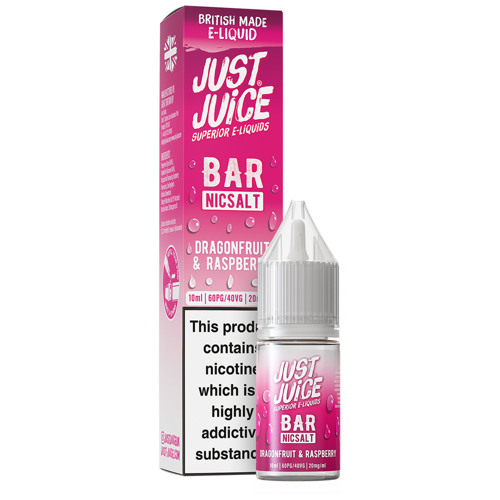 Dragonfruit & Raspberry Bar Nic Salt by Just Juice 10ml 20mg