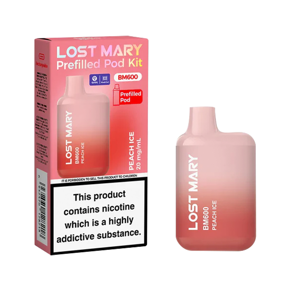 Lost Mary BM600 Prefilled Pod Kit peach ice