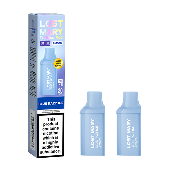 lost mary blue razz vape Blue Razz Ice Lost Mary BM600 Pods