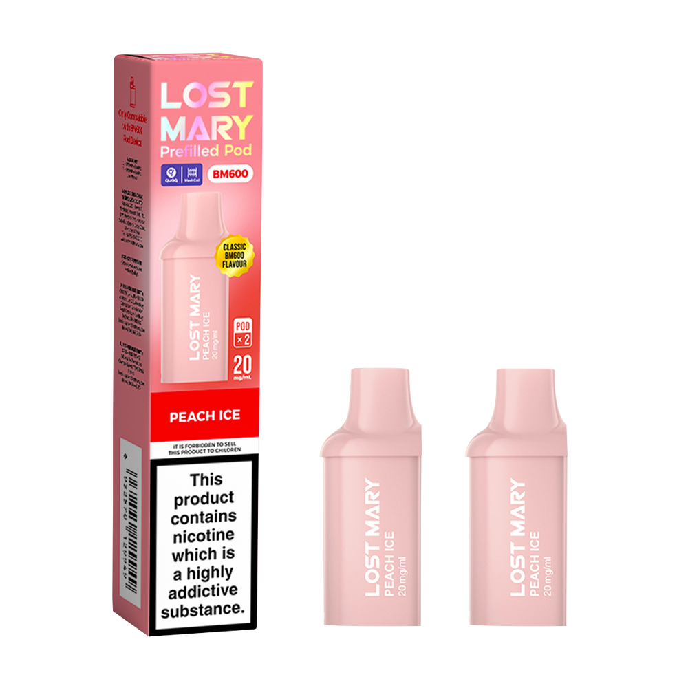 lost mary bm600 pods peach ice