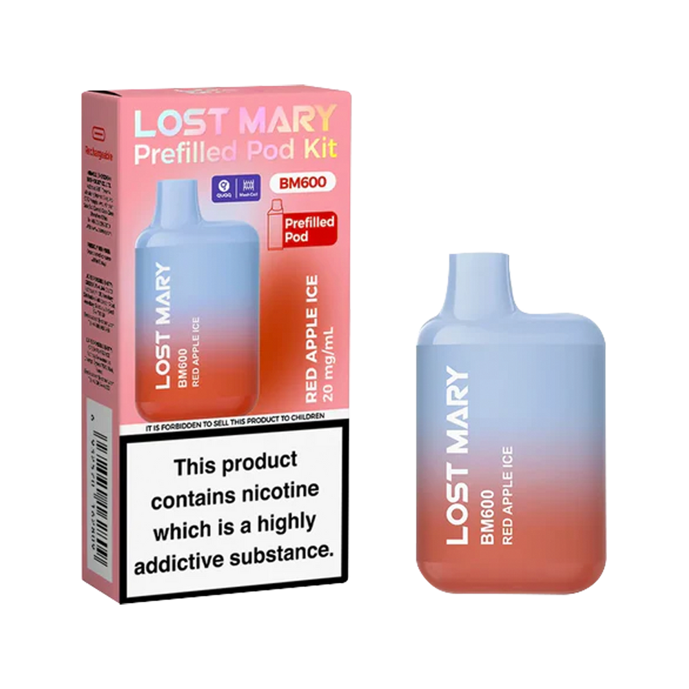 Lost Mary BM600 Prefilled Pod Kit red apple ice