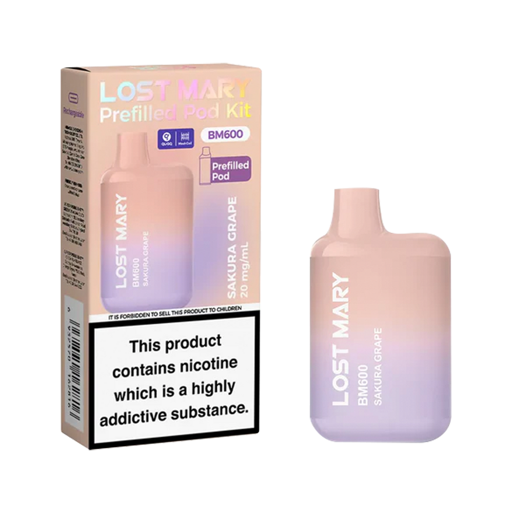 Lost Mary BM600 Prefilled Pod Kit sakura grape