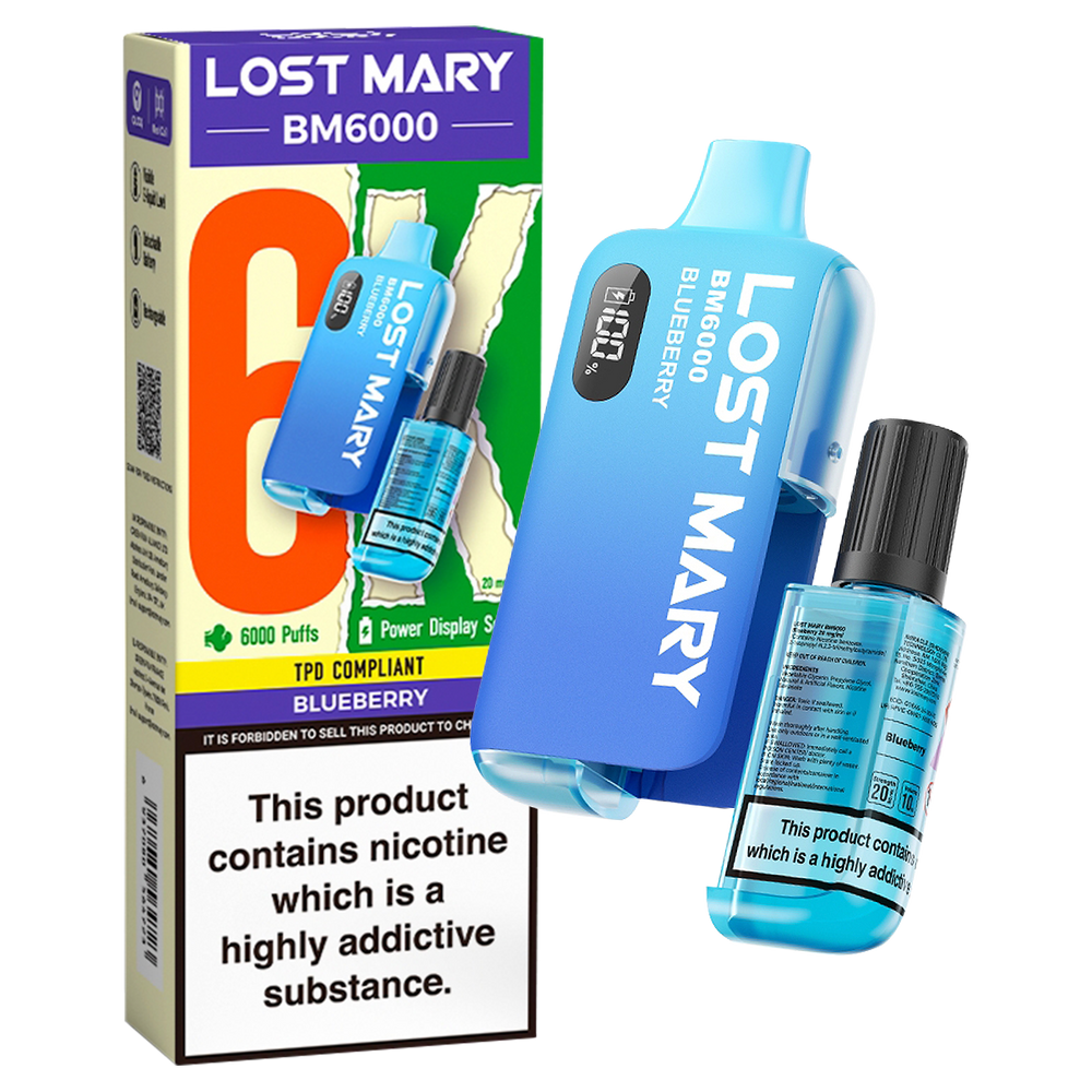 Blueberry Lost Mary BM6000 Big Puff Vape