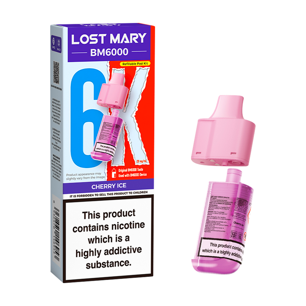 Cherry Ice Lost Mary BM6000 Refill Pack | Replacement Pod  Vape Shop