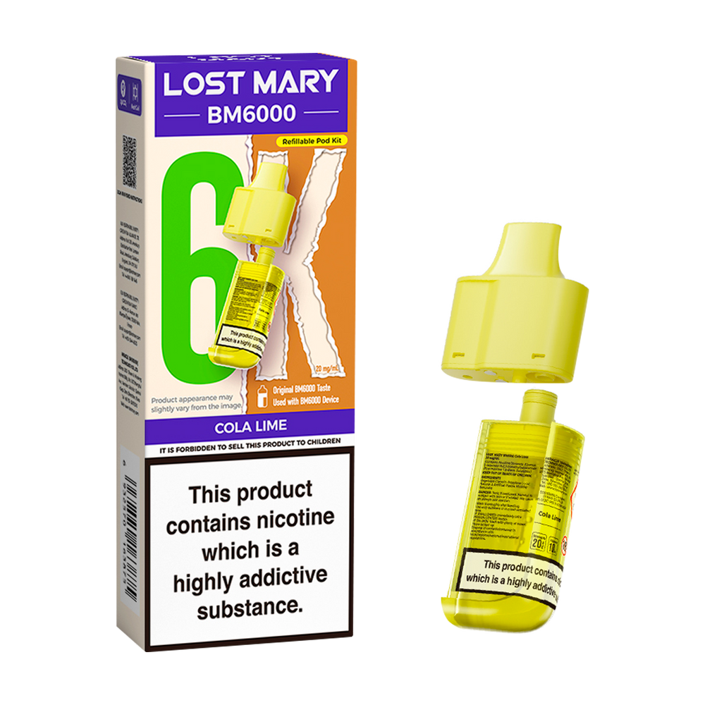 lost mary bm6000 refill pack cola lime