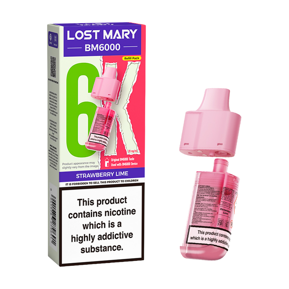 Strawberry Lime Lost Mary BM6000 Refill Pack