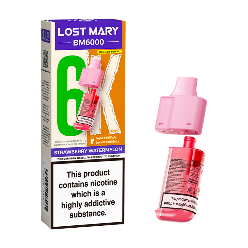 Strawberry Watermelon Lost Mary BM6000 Refill Pack Vape Shop Strawberry Watermelon Lost Mary BM6000 Refill Pack Vape Shop