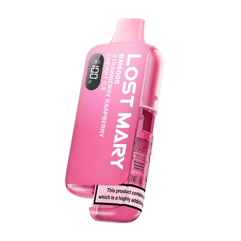 Lost Mary BM6000 Vape Kit trawberry raspberry cherry ice