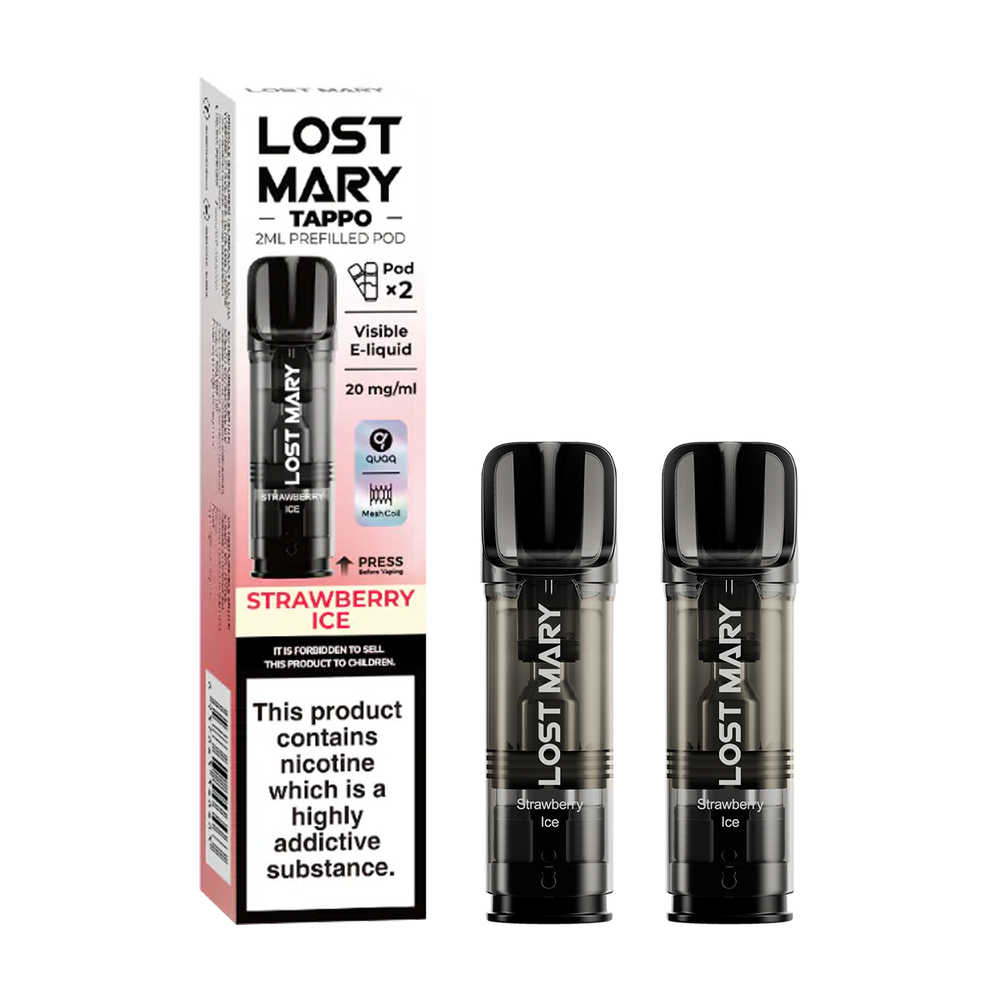 lost mary tappo pods pack of 2 strawberry ice new