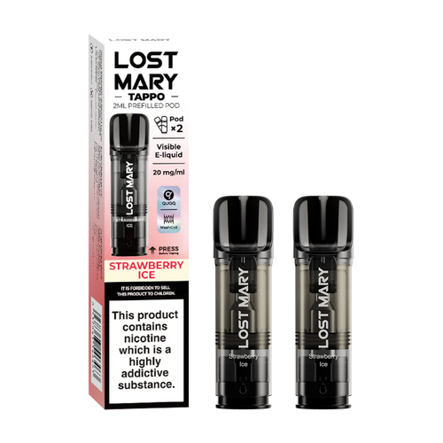 lost mary tappo pods pack of 2 strawberry ice new
