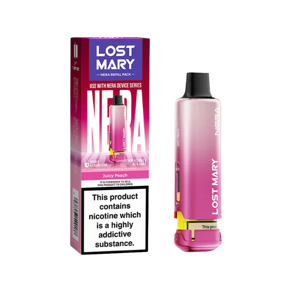 Juicy Peach Lost Mary NERA15K Refill Pack | Vape Pods Vape Shop Juicy Peach Lost Mary NERA15K Refill Pack | Vape Pods Vape Shop