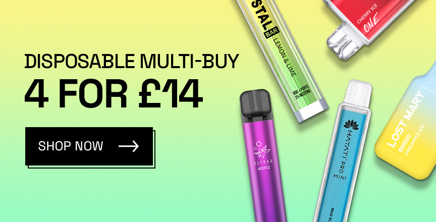 4 For £14 On Disposable Vapes