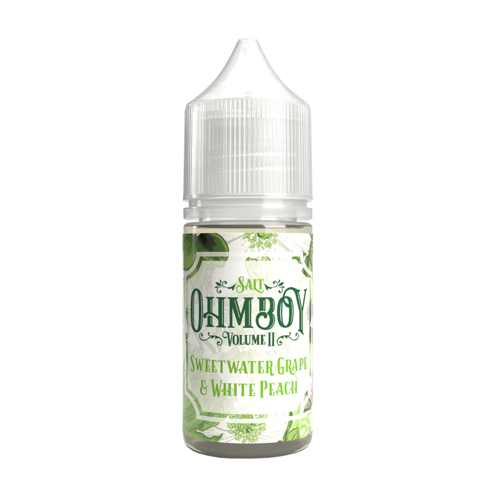 Sweet Water Grape and White Peach Nic Salt E-Liquid by Ohm Boy Volume II