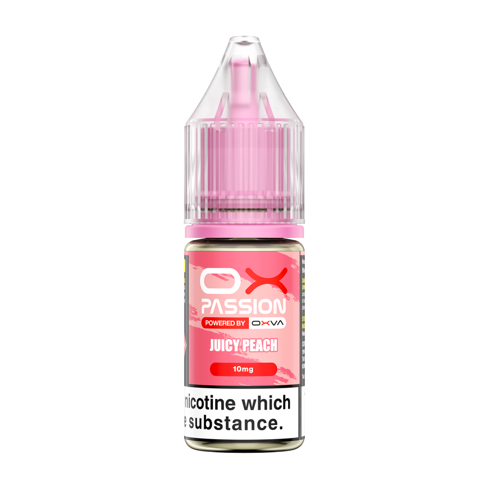 oxva ox passion nic salts juicy peach 10mg