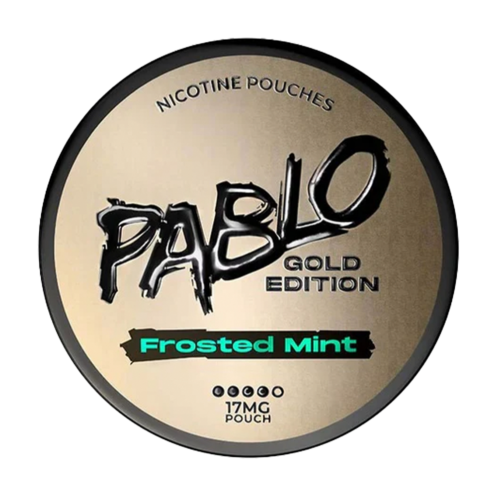 pablo exclusive nicotine pouches gold edition frosted mint