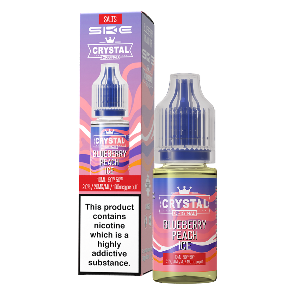 Blueberry Peach Ice Nic Salt by SKE Crystal 10ml 20mg