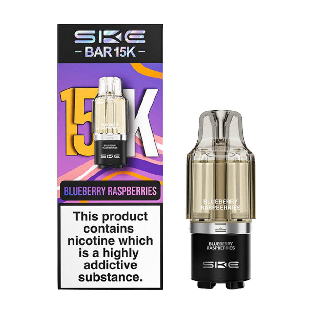 ske bar 15k prefilled pod blueberry raspberries